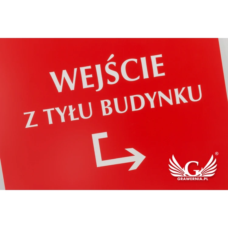 Back Entrance Sign - 3mm thickness - dimensions 445x450mm - SZ130 - SALE