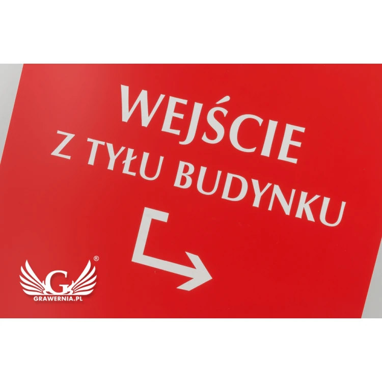 Back Entrance Sign - 3mm thickness - dimensions 445x450mm - SZ130 - SALE