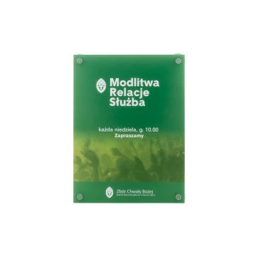 Plexiglass Matte Shield 3mm thick for window mounting with suction cups - UV print - frost white semi-transparent plexi - dimensions 400x300mm - UV print - SZ147