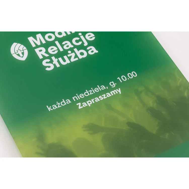 Plexiglass Matte Shield 3mm thick for window mounting with suction cups - UV print - frost white semi-transparent plexi - dimensions 400x300mm - UV print - SZ147