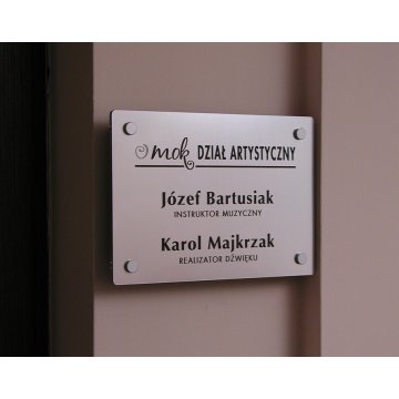 PLAQUE with SPACERS - size 250x160mm