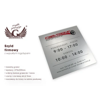 Plaque with Raised Lettering - SZ010 - Size 275x250mm
