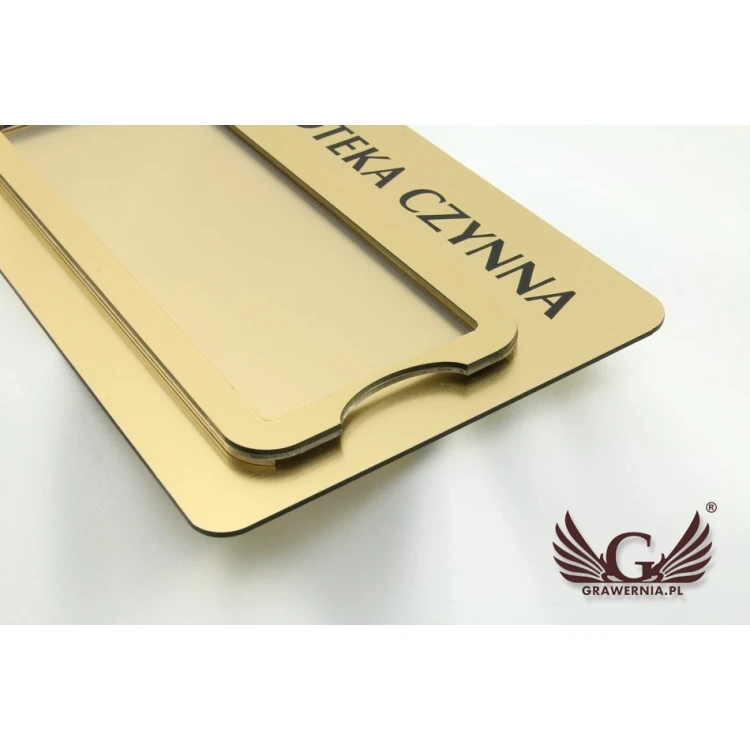 Plaque with window - dim. 210x134mm - SZK009