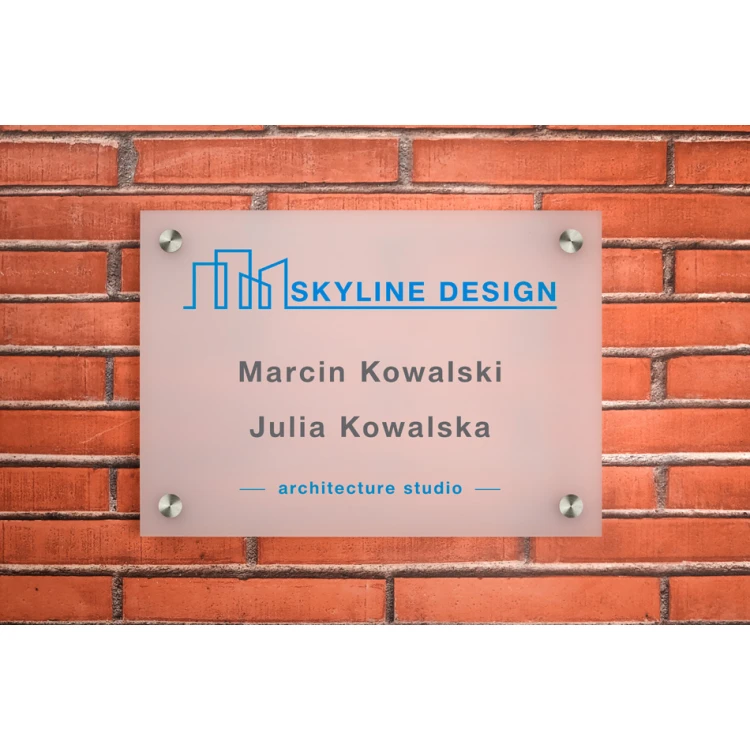 Plexiglass Sign 3mm thick - UV print - semi-transparent frost white plexi - SZ153 - dimensions 297x210mm (A4)