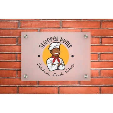 Plexiglass Sign 3mm thick - UV print - frost semi-transparent white plexi - SZ152 - dimensions 297x210mm (A4)