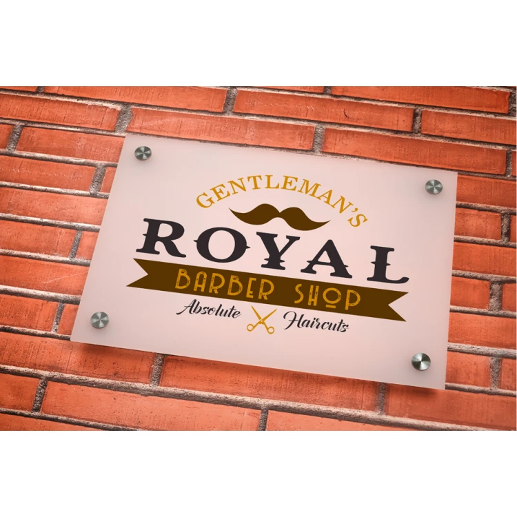 Plexiglass Sign 3mm thick - UV print - frost semi-transparent white plexi - SZ151 - dimensions 297x210mm (A4)