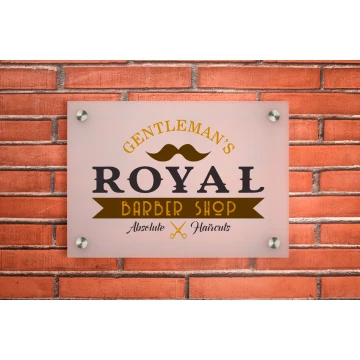 Plexiglass Sign 3mm thick - UV print - frost semi-transparent white plexi - SZ151 - dimensions 297x210mm (A4)