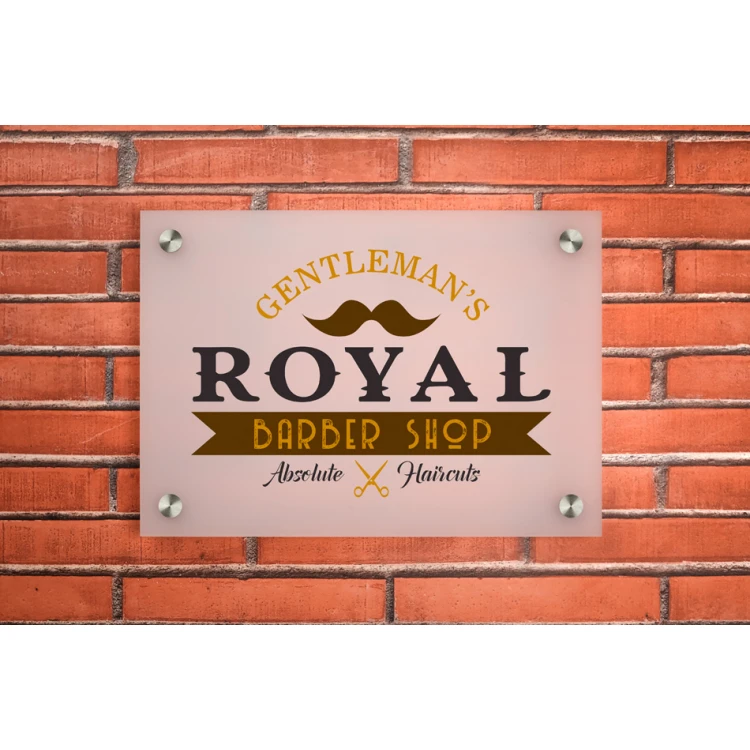 Plexiglass Sign 3mm thick - UV print - frost semi-transparent white plexi - SZ151 - dimensions 297x210mm (A4)