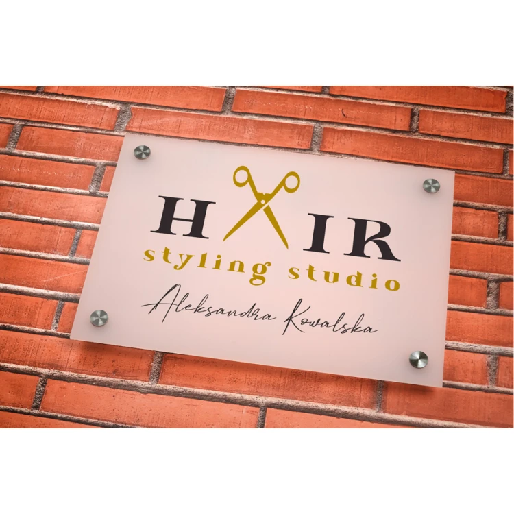 Plexiglass Sign 3mm thick - UV print - UV printing - semi-transparent frost white plexi - SZ148 - dimensions 297x210mm (A4)