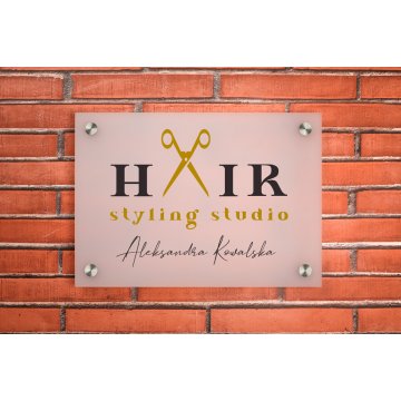 Plexiglass Sign 3mm thick - UV print - UV printing - semi-transparent frost white plexi - SZ148 - dimensions 297x210mm (A4)