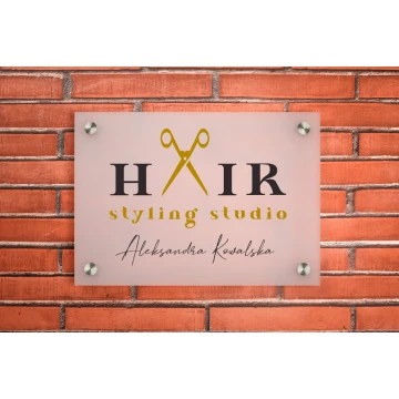 Plexiglass Sign 3mm thick - UV print - UV printing - semi-transparent frost white plexi - SZ148 - dimensions 297x210mm (A4)