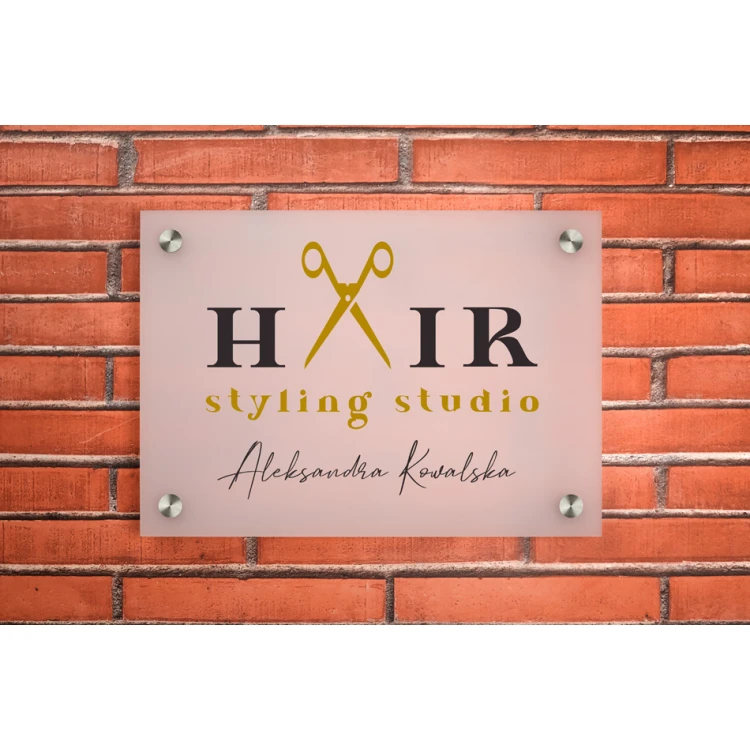 Plexiglass Sign 3mm thick - UV print - UV printing - semi-transparent frost white plexi - SZ148 - dimensions 297x210mm (A4)