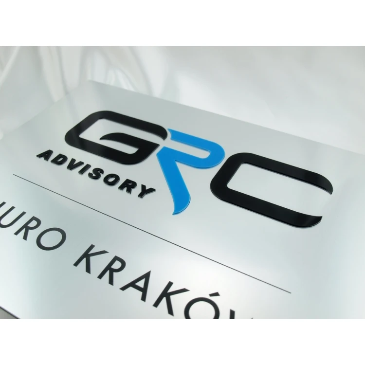 Plaque with embossed logo - SZ039 - size 400x300mm