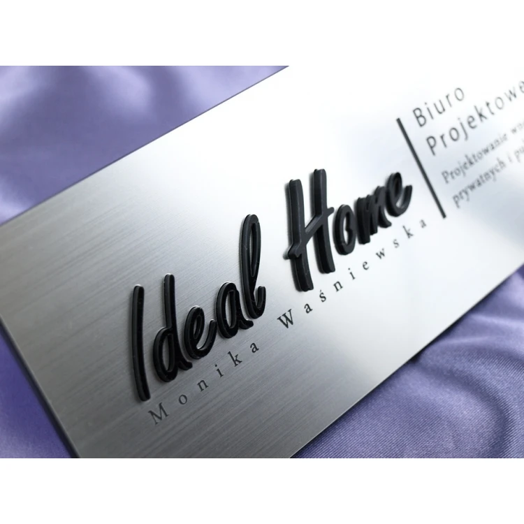 Plaque with embossed logo - SZ181 - size 200x80mm