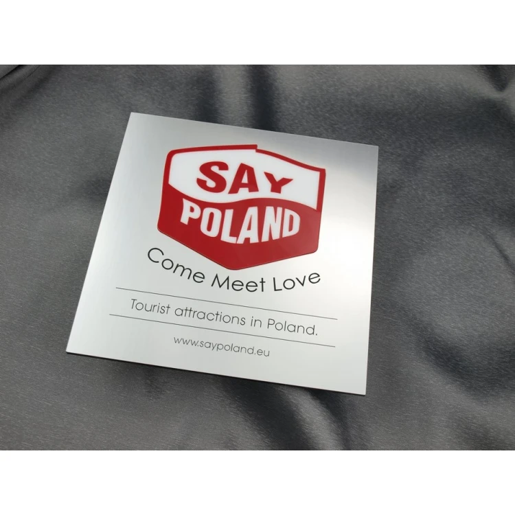 Plaque with embossed logo - SZ051 - size 200x200mm
