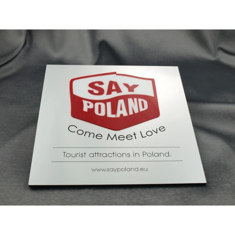 Plaque with embossed logo - SZ051 - size 200x200mm