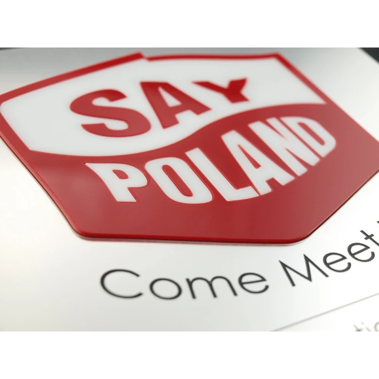Plaque with embossed logo - SZ051 - size 200x200mm
