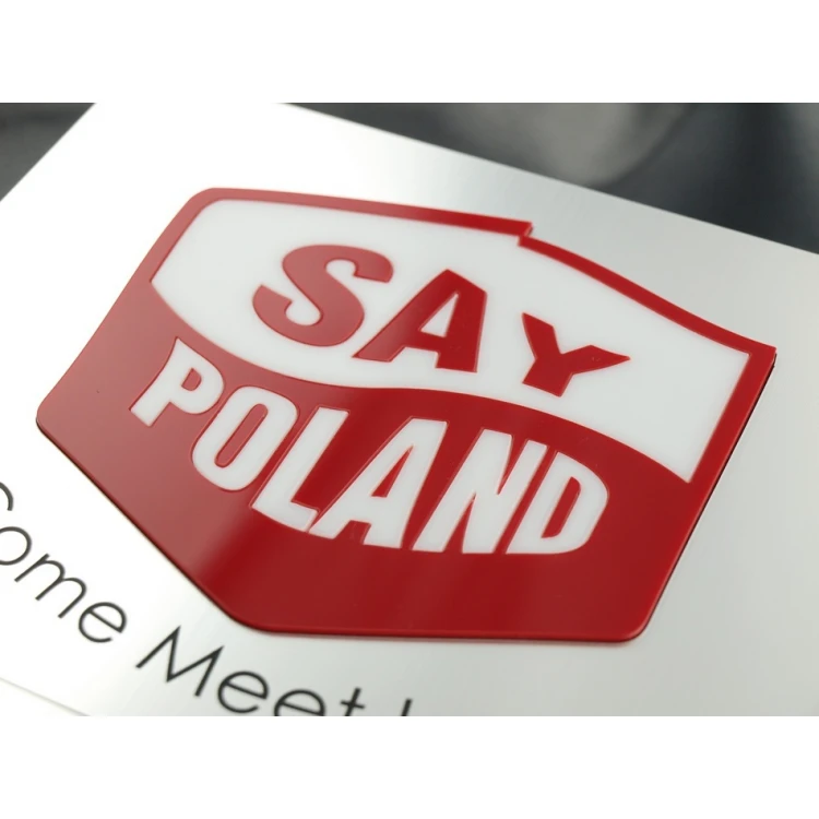 Plaque with embossed logo - SZ051 - size 200x200mm