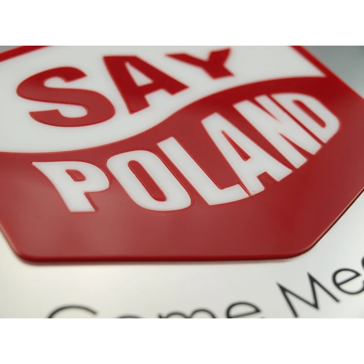 Plaque with embossed logo - SZ051 - size 200x200mm