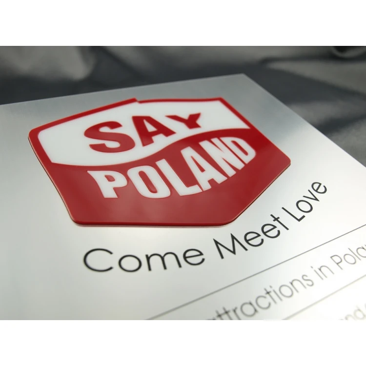 Plaque with embossed logo - SZ051 - size 200x200mm