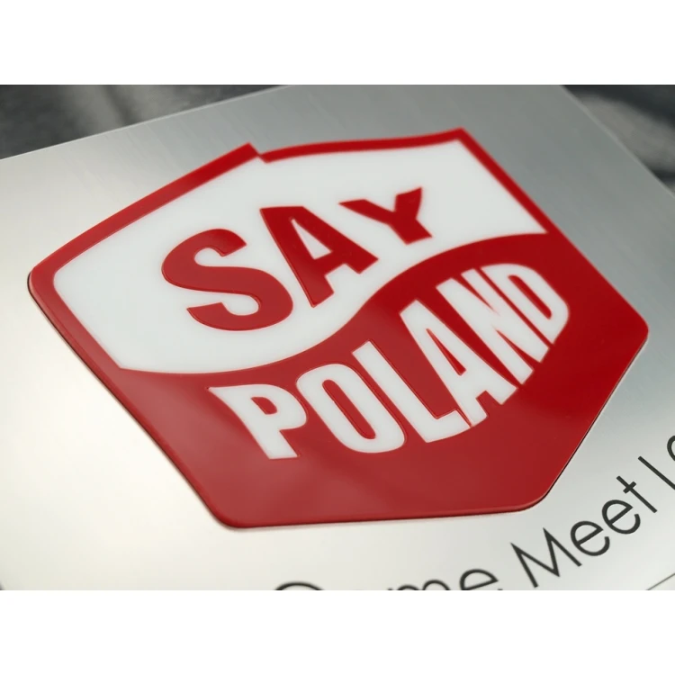 Plaque with embossed logo - SZ051 - size 200x200mm
