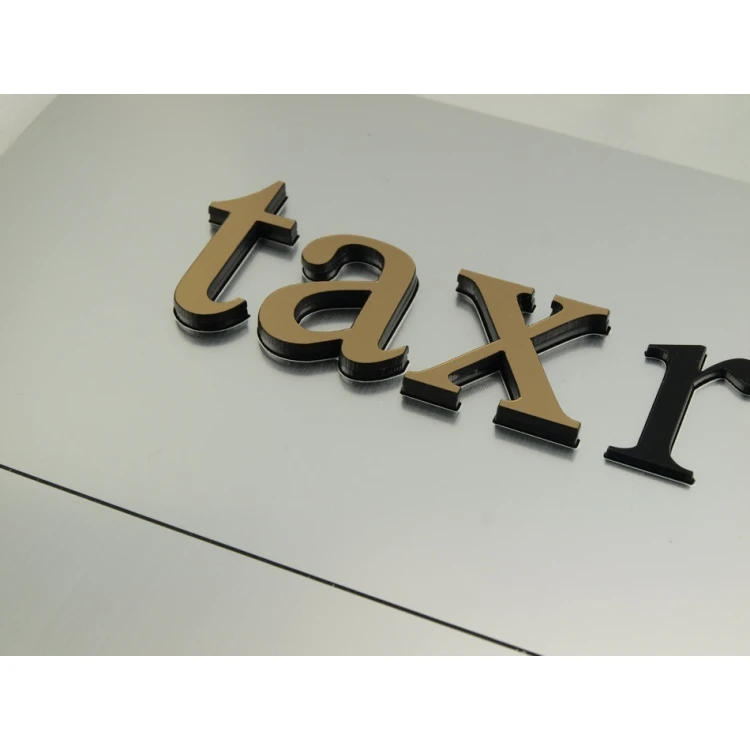 Plaque with embossed logo - SZ038 - size 275x250mm