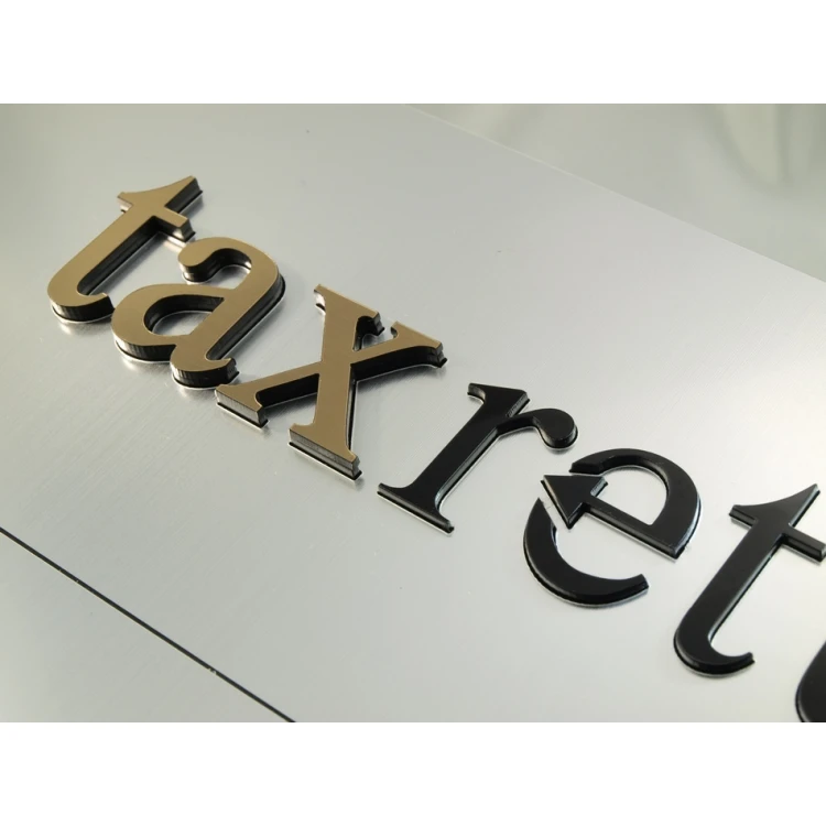 Plaque with embossed logo - SZ038 - size 275x250mm