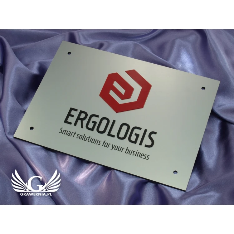 PLAQUE WITH CONVEX LOGO OF YOUR COMPANY - SZ023 - size 297x210mm (A4)