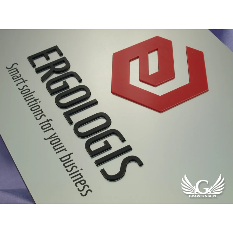 PLAQUE WITH CONVEX LOGO OF YOUR COMPANY - SZ023 - size 297x210mm (A4)