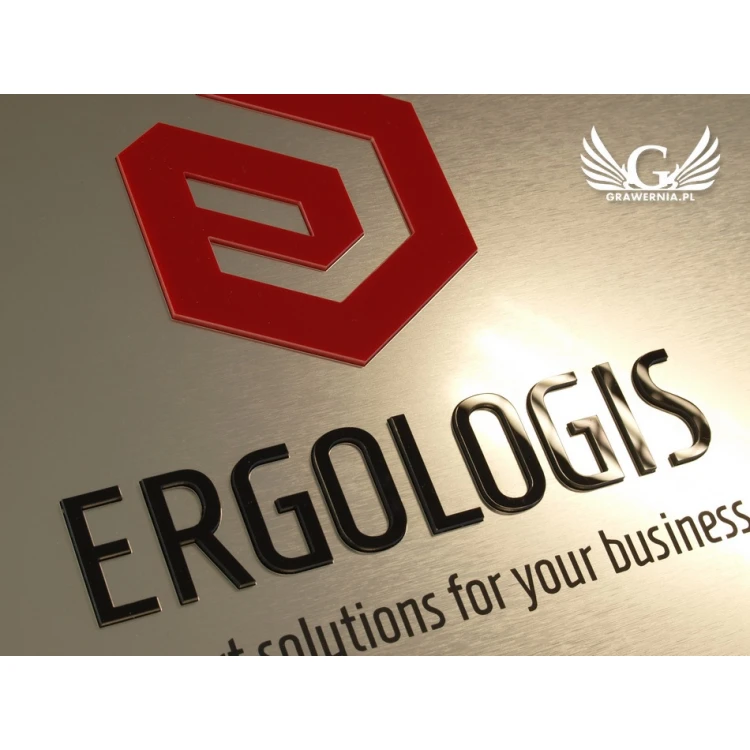 PLAQUE WITH CONVEX LOGO OF YOUR COMPANY - SZ023 - size 297x210mm (A4)