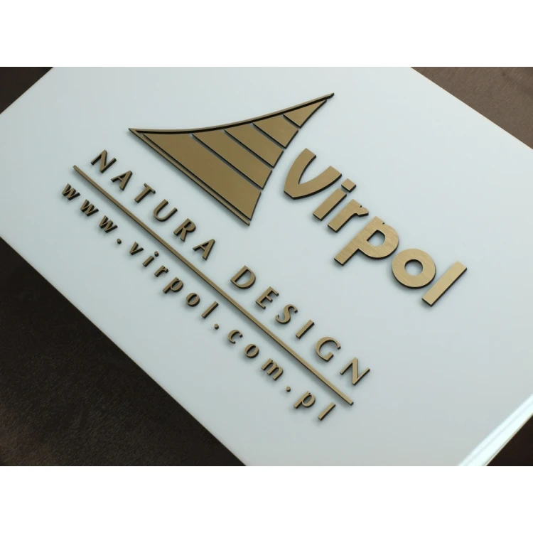PLAQUE WITH CONVEX LOGO OF YOUR COMPANY - SZ022 - size 700x450mm