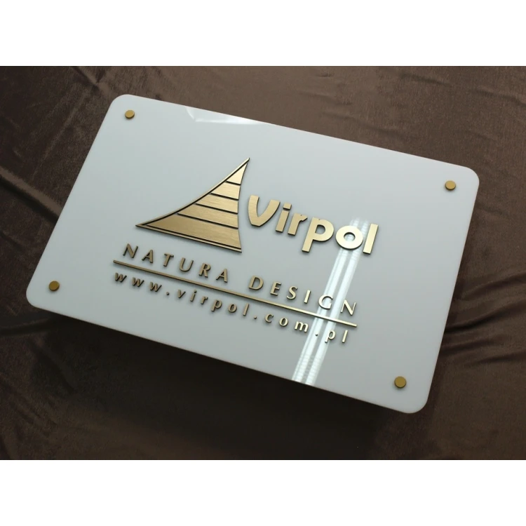 PLAQUE WITH CONVEX LOGO OF YOUR COMPANY - SZ022 - size 700x450mm