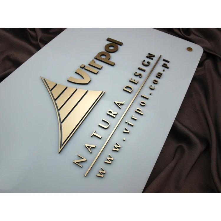 PLAQUE WITH CONVEX LOGO OF YOUR COMPANY - SZ022 - size 700x450mm