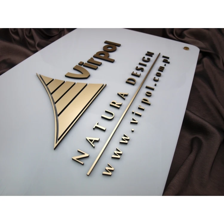 PLAQUE WITH CONVEX LOGO OF YOUR COMPANY - SZ022 - size 700x450mm