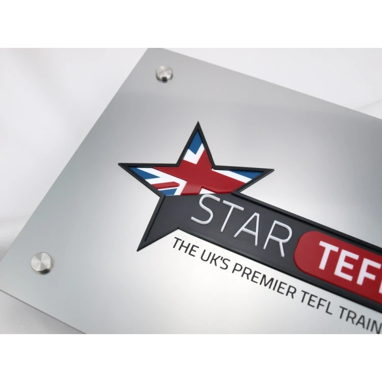 PLAQUE WITH CONVEX LOGO OF YOUR COMPANY - SZ023 - size 297x210mm (A4)