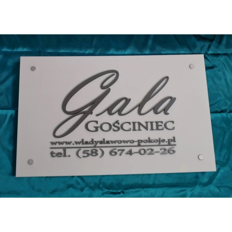 PLAQUE WITH CONVEX LOGO OF YOUR COMPANY - SZ022 - size 700x450mm