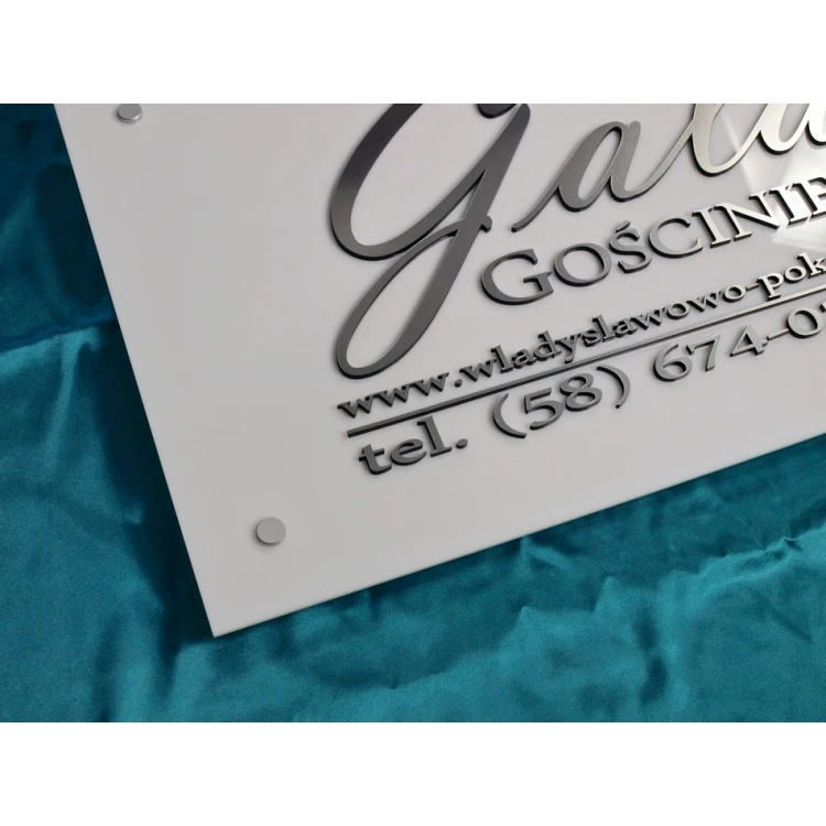 PLAQUE WITH CONVEX LOGO OF YOUR COMPANY - SZ022 - size 700x450mm