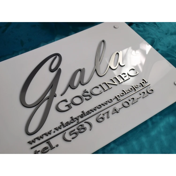 PLAQUE WITH CONVEX LOGO OF YOUR COMPANY - SZ022 - size 700x450mm