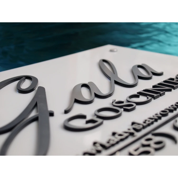 PLAQUE WITH CONVEX LOGO OF YOUR COMPANY - SZ022 - size 700x450mm