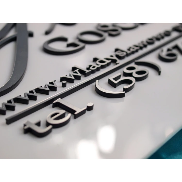 PLAQUE WITH CONVEX LOGO OF YOUR COMPANY - SZ022 - size 700x450mm