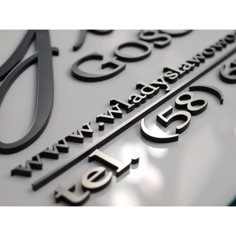 PLAQUE WITH CONVEX LOGO OF YOUR COMPANY - SZ022 - size 700x450mm