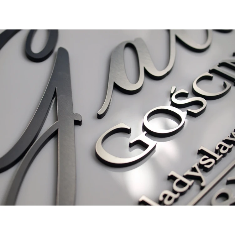 PLAQUE WITH CONVEX LOGO OF YOUR COMPANY - SZ022 - size 700x450mm