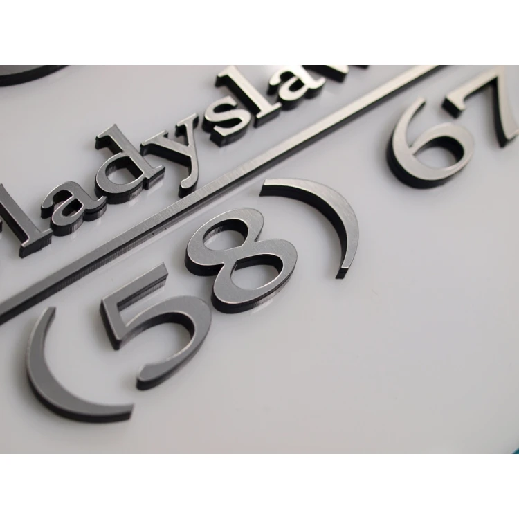 PLAQUE WITH CONVEX LOGO OF YOUR COMPANY - SZ022 - size 700x450mm
