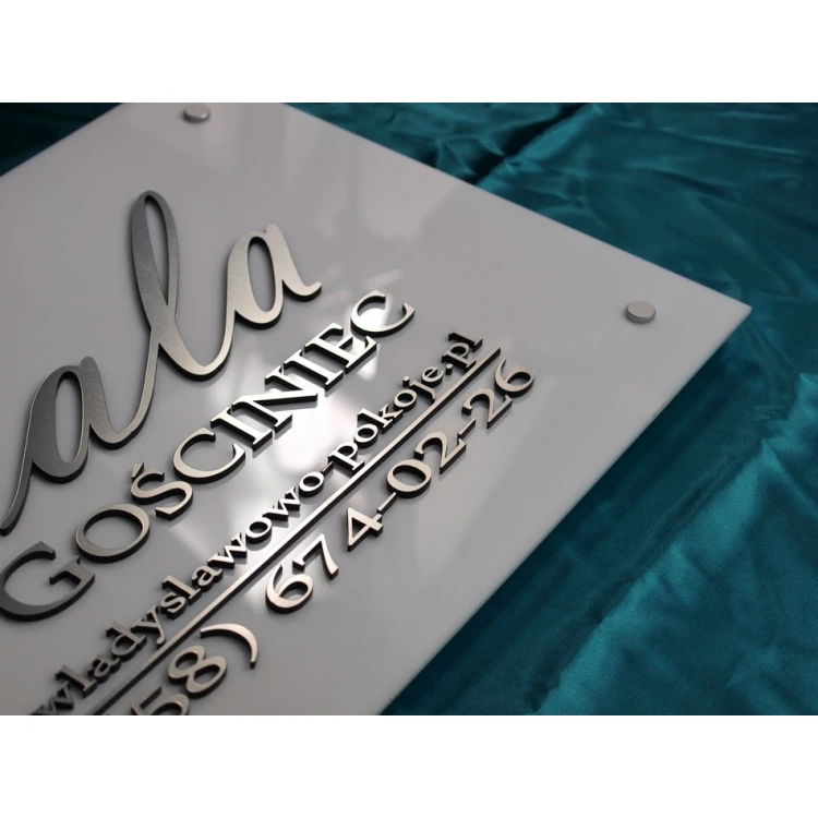 PLAQUE WITH CONVEX LOGO OF YOUR COMPANY - SZ022 - size 700x450mm