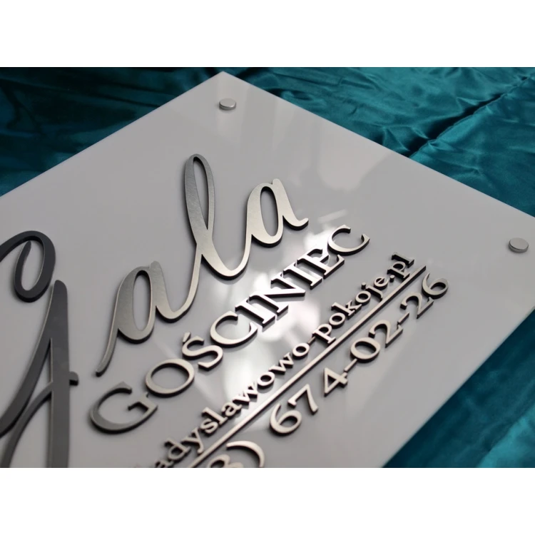 PLAQUE WITH CONVEX LOGO OF YOUR COMPANY - SZ022 - size 700x450mm