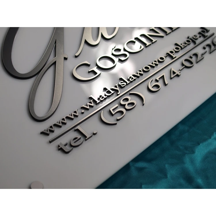 PLAQUE WITH CONVEX LOGO OF YOUR COMPANY - SZ022 - size 700x450mm