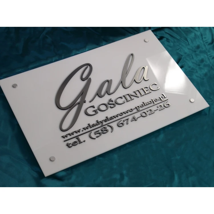 PLAQUE WITH CONVEX LOGO OF YOUR COMPANY - SZ022 - size 700x450mm