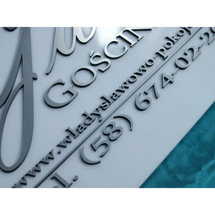 PLAQUE WITH CONVEX LOGO OF YOUR COMPANY - SZ022 - size 700x450mm