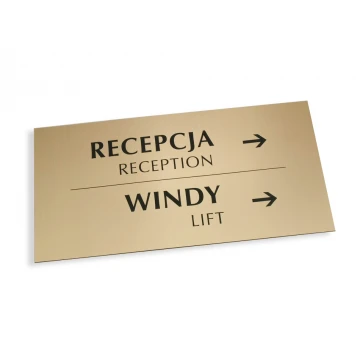 Gold Plaque - SZ009 - size 300x150mm