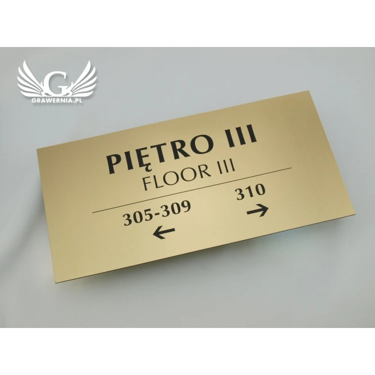 Gold Plaque - SZ009 - size 300x150mm